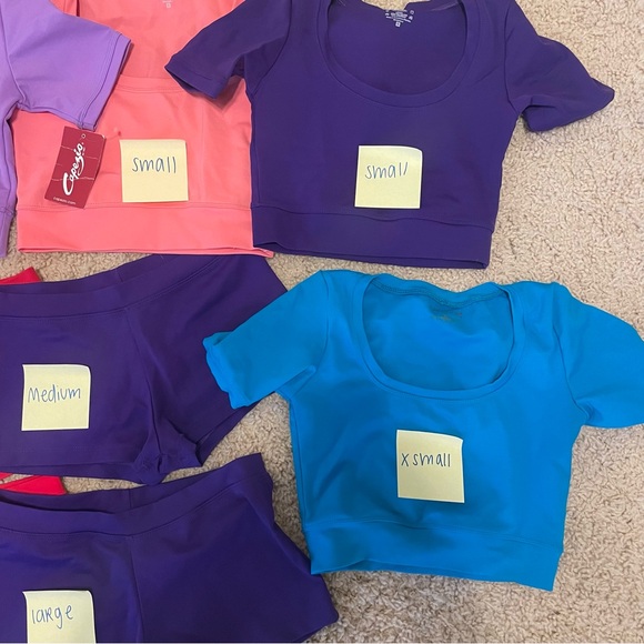 Bundle of Capezio Dance or Cheer crop tops and shorts - Picture 4 of 4